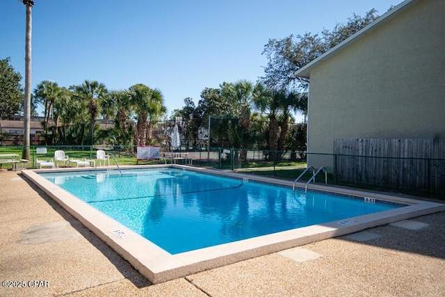 community pool with fence