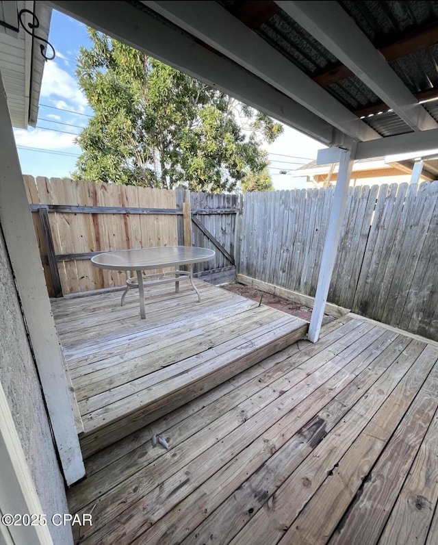 6121 Orange Plz, Panama City, FL 32408 - wooden deck with fence