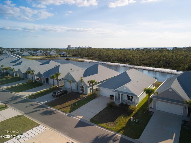 bird's eye view with a residential view