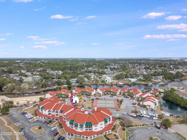 8730 Thomas Dr Unit 1201-B, Panama City Beach, FL 32408 - birds eye view of property with a water view and a residential view