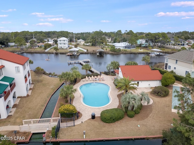 8730 Thomas Dr Unit 1201-B, Panama City Beach, FL 32408 - bird's eye view with a water view