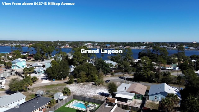 drone / aerial view with a residential view