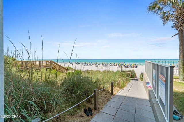 water view with a beach view