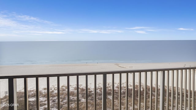 water view featuring a beach view