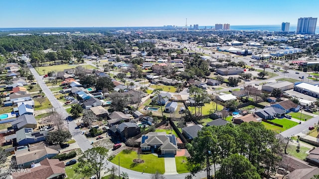 bird's eye view with a residential view