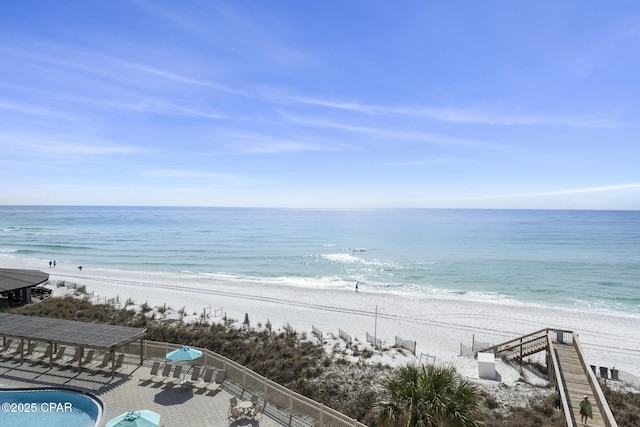 water view with a beach view