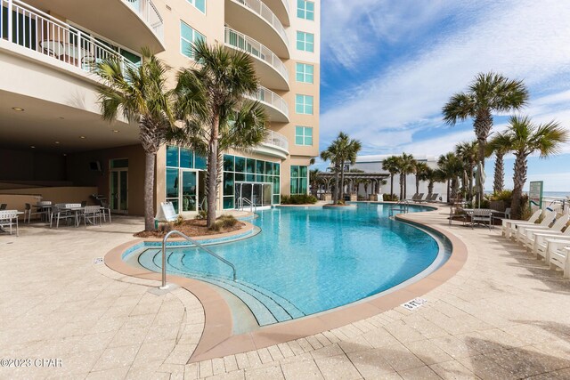 pool featuring a patio