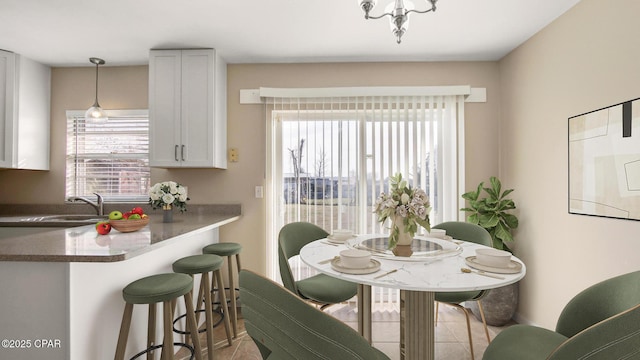 dining room featuring tile patterned floors
