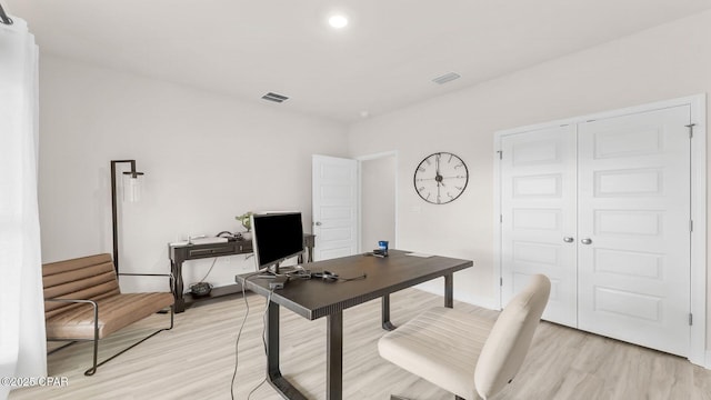 108 Walkabout Ct, Port St Joe, FL 32456 - home office with light wood-type flooring