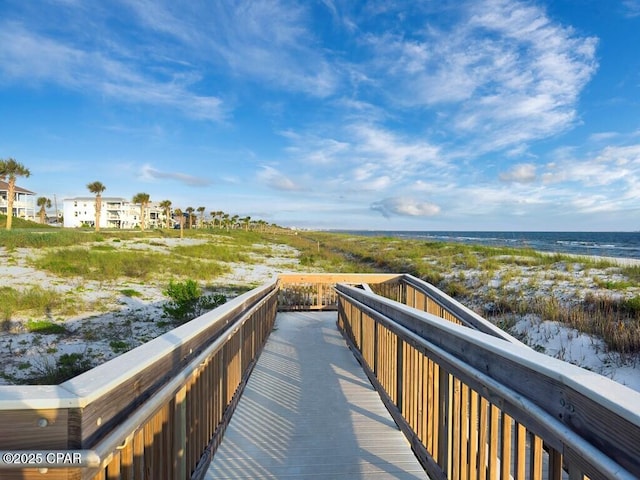 view of property's community with a water view