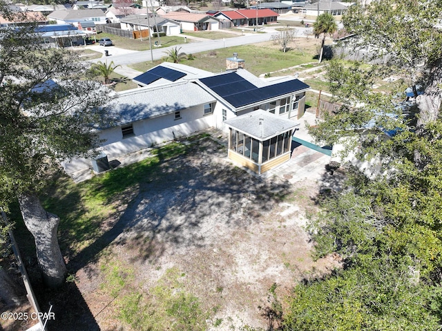 drone / aerial view with a residential view