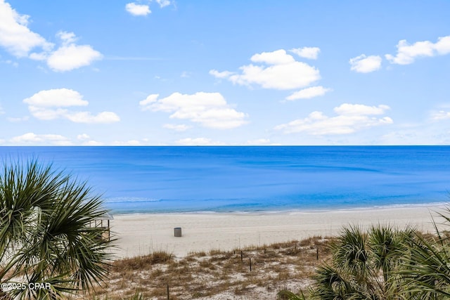 property view of water with a view of the beach