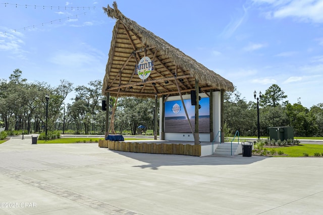 view of community with a gazebo