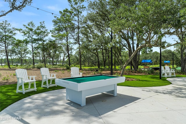exterior space with billiards
