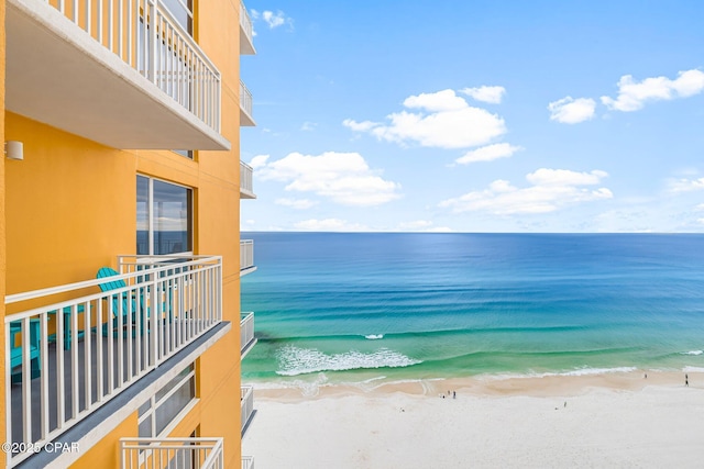 water view featuring a view of the beach