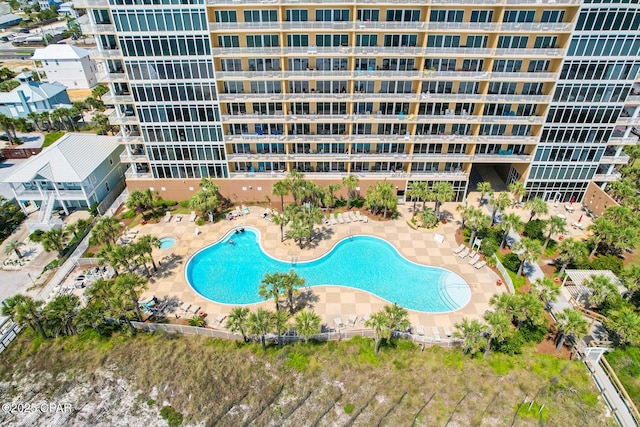 pool featuring a patio area