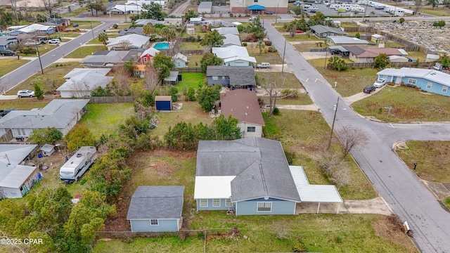 drone / aerial view featuring a residential view