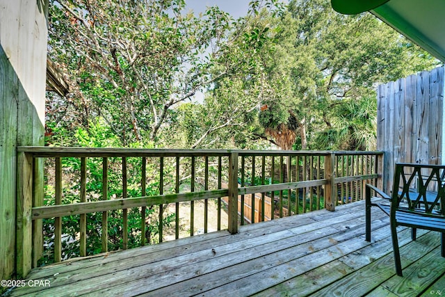 view of wooden terrace