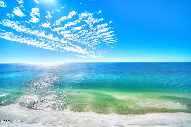 property view of water with a view of the beach