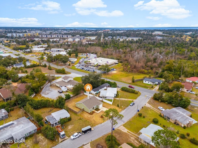 aerial view with a residential view