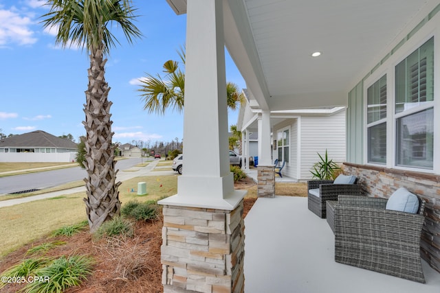 view of patio / terrace with a porch