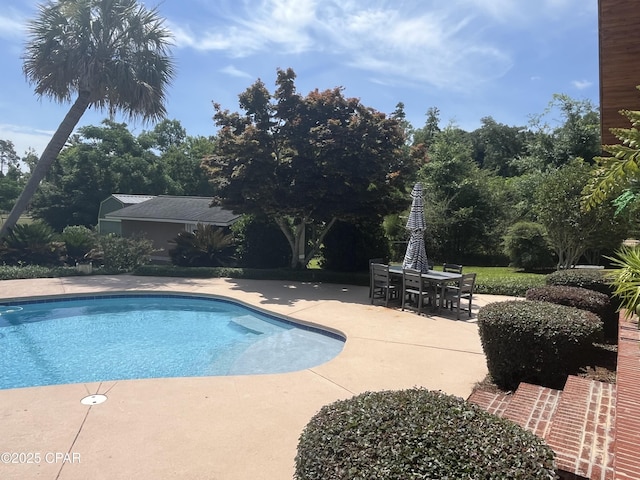 3368 Bevia Rd, Marianna, FL 32446 - swimming pool featuring a patio area and outdoor dining space