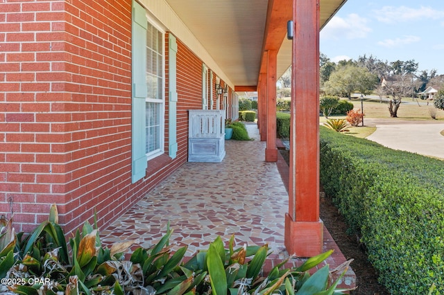 view of patio with a porch