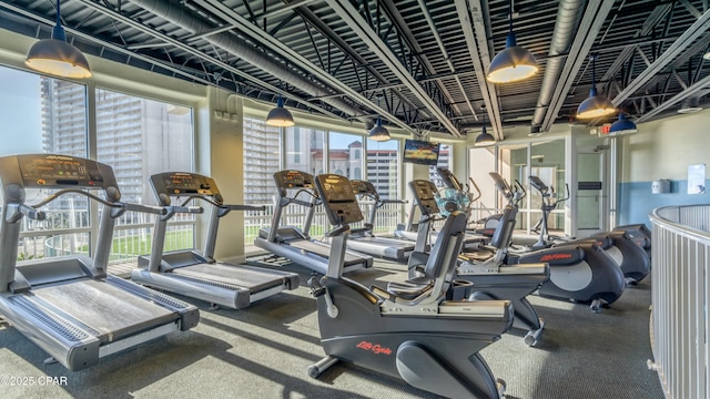 view of exercise room