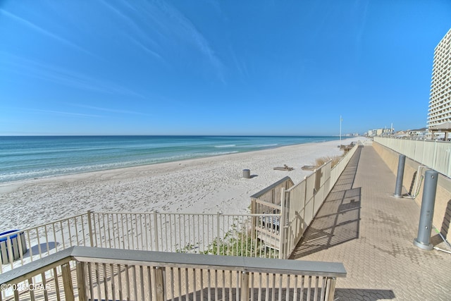 water view with a view of the beach