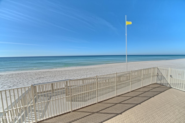 water view featuring a beach view