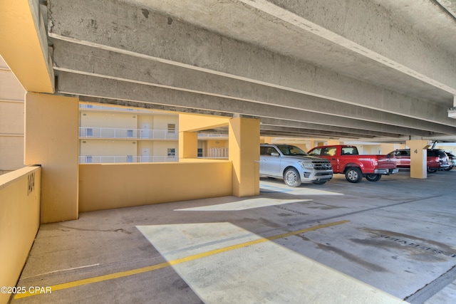 view of parking garage