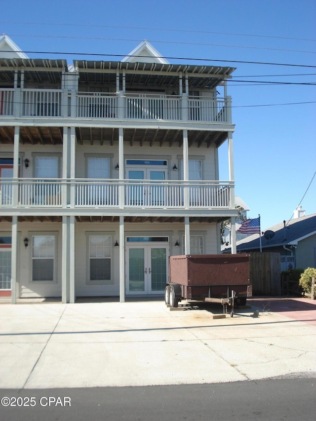 5905 Sunset Ave, Panama City, FL 32408 - view of front of property featuring french doors and a hot tub