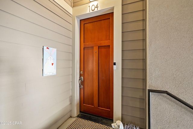 view of doorway to property