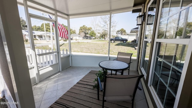 view of sunroom / solarium