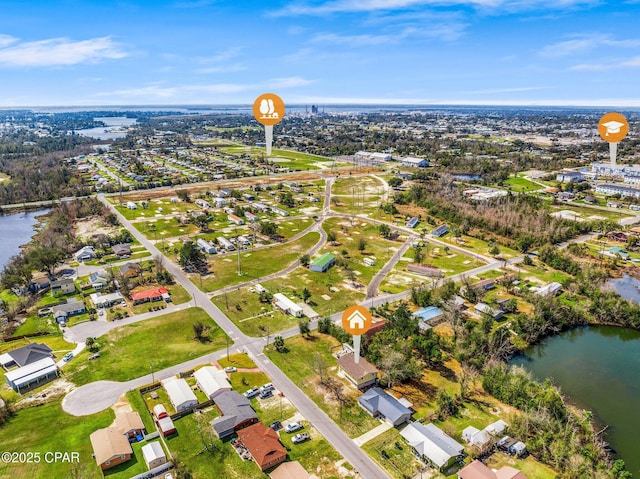819 Russ Lake Dr, Panama City, FL 32404 - bird's eye view featuring a water view