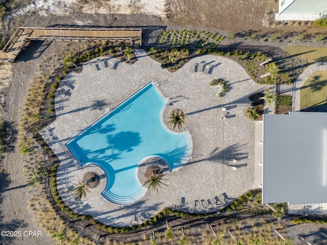 358 Sea Grove Way, Port St Joe, FL 32456 - aerial view of a pool area