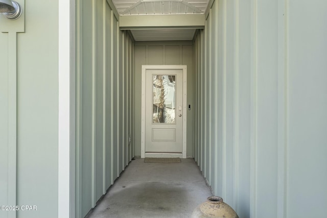 358 Sea Grove Way, Port St Joe, FL 32456 - doorway to property with board and batten siding