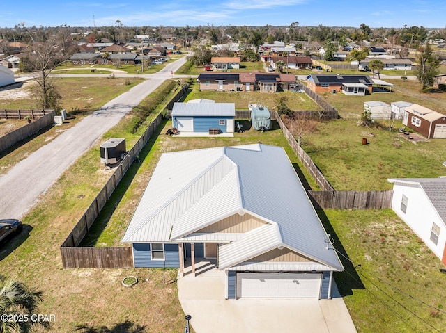 bird's eye view featuring a residential view