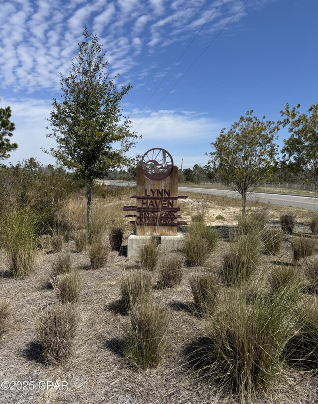 view of community sign