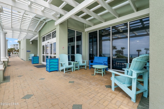 view of patio / terrace with a pergola