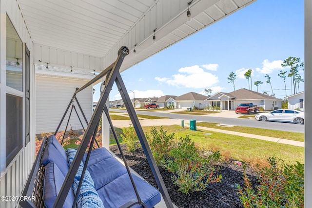 view of patio / terrace featuring a residential view