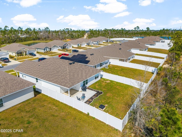 aerial view featuring a residential view