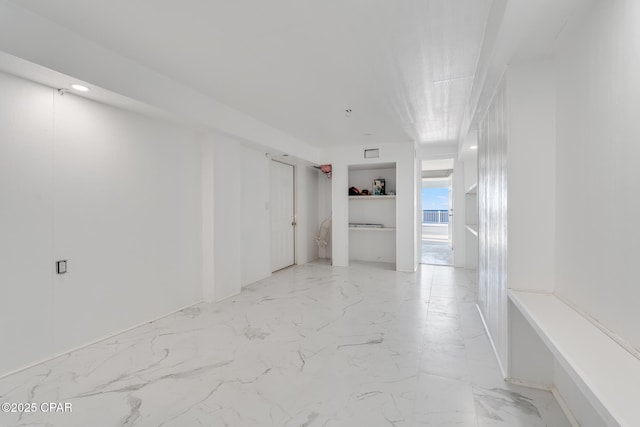 empty room with marble finish floor