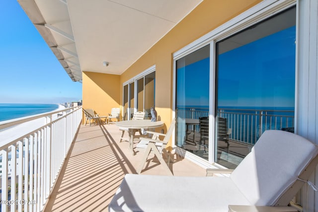 6627 Thomas Dr Unit 1702, Panama City Beach, FL 32408 - balcony featuring a view of the beach and a water view