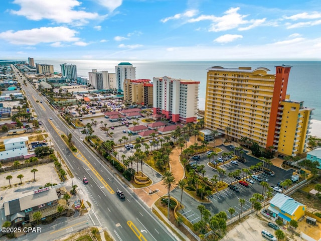 6627 Thomas Dr Unit 1702, Panama City Beach, FL 32408 - aerial view with a city view and a water view
