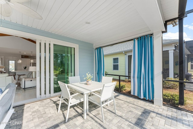 view of sunroom