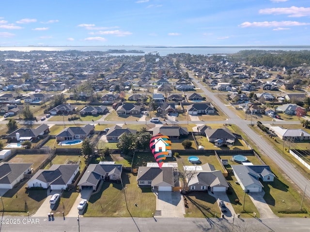 aerial view featuring a residential view