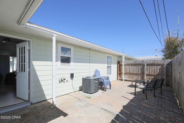 5801 Pinetree Avenue A, B, C & D, Panama City, FL 32408 - view of patio / terrace with fence and central air condition unit