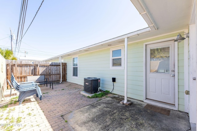 5801 Pinetree Avenue A, B, C & D, Panama City, FL 32408 - view of patio featuring central AC unit and fence
