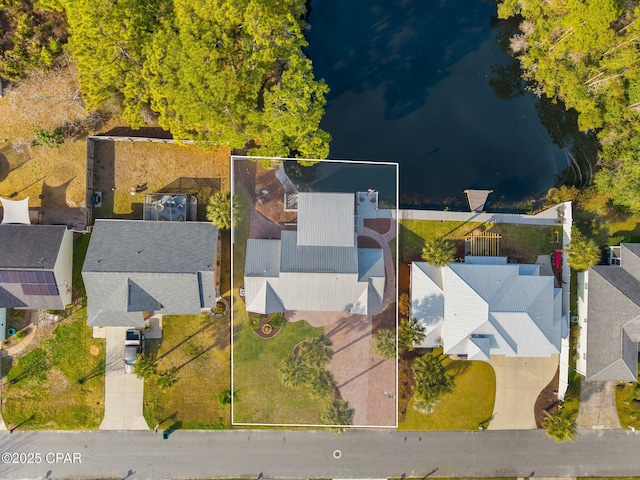 aerial view with a residential view